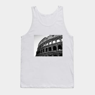 Black and White Colosseum, Rome, Italy, Photography Tank Top